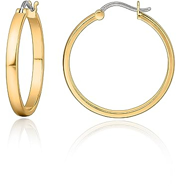 Limerencia Titan örhängen, lätta allergivänliga stora medicinska örhängen för kvinnor och flickor 20mm 30mm (30mm, Guld)