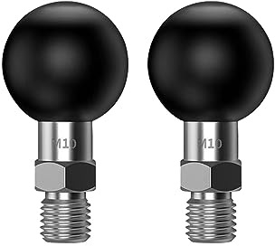 M10 Schraube mit 1 Zoll Kugelhalterung Schrauben für Rückspiegel Motorrad Verbindungsarm Kompatibel Ram Mount Motorrad Handyhalterung（M10-02）