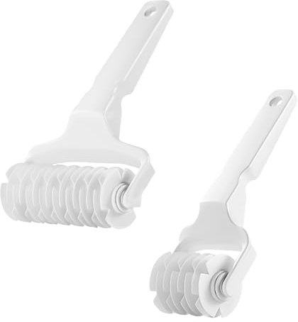 2 Pieces Pastry Lattice Roller Cutter, Baking Plastic Accessories, Cookie Pizza Dough Roller Cutter, Suitable for Restaurant, Bakery, Party Baking Tools