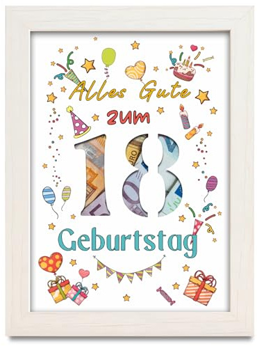18. Geburtstag Geldgeschenk, Geschenke zum 18 Geburtstag Mädchen Junge, Geldgeschenke Alles Gute zum 18 Geburtstag, 18.Geburtstag Deko, Coole Geschenkideen zum 18. Geburtstag für Freunde Familie