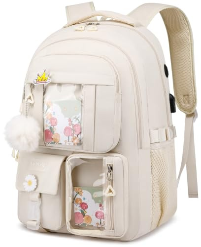 kadilong Mochilas Escolar para Niña Bolsa de Escuela Señora,Mochilas Ordenador Portatil Impermeable para Estudio,Trabajo,Salidas y Viajes Cortos