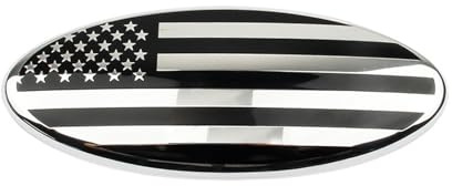 HIBEYO 1 Pieza Emblema Universal para Auto Bandera Americana Frontal Parrilla Trasera Emblema Parrilla Frontal Emblema para Puerta Trasera Compatible con Ford Oval Boot Insignia Emblema Adhesivo Placa