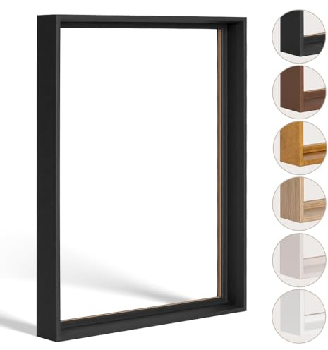 Haak Schattenfugenrahmen Flora in Schwarz (matt) 15x15cm