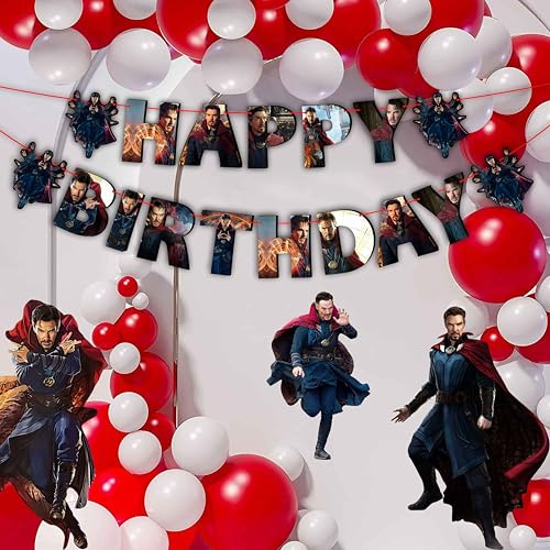 Cartel de feliz cumpleaños de Dctor Strng - Decoraciones de cumpleaños.