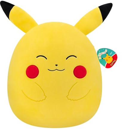 Squishmallows x Pokémon SQPK00067 - Pikachu 35 cm, offizielles Pokémon, superweiches Kuscheltier