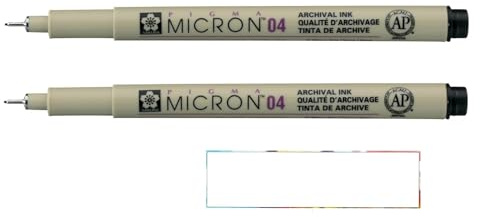 PIGMA MICRON Sakura 04 Schwarz, 2 Stück und 1 Karte