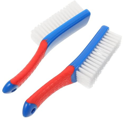 MAGICLULU 2 pièces Brosses de Nettoyage de pour Intérieur Auto Brosse à Tapis Éponge à Siège et Nettoyage de Toit Poignée Ergonomique Brins Doux et Durables pour Entretien et des Textiles