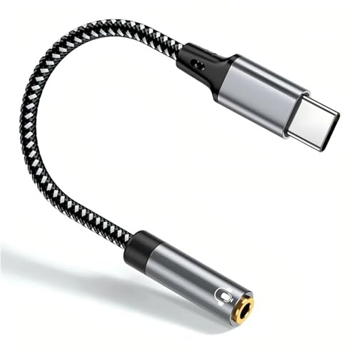 Ouitble USB C a 3.5 Mm, Jack de Auriculares Tipo C USBC a Aux Adaptador Audios Audios Altavoces de Auriculares para S24 S23 S22 S21