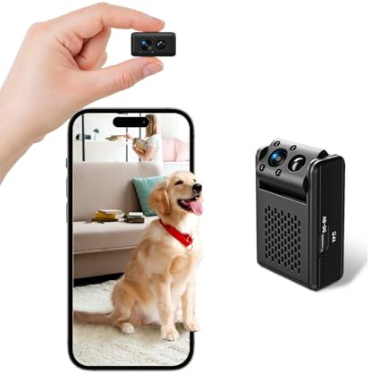 Braload Mini Camera, PIR Nanny Cam for Home | Motion Detection Without WiFi, Free 1-Year Cloud Storage, 4K HD Day & Night Recording Smart Mini Camera for Home/Baby/Pet (Black)