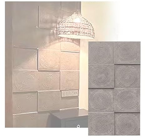 XLIHAWY Panneaux Muraux Imitation Pierre Artificielle 3D, PU Placage Pierre Brique Décorative, Texture Effet Brique Naturelle Panneau Mural(Gris foncé,0.6x1.2m/23.6x47.2in/1pcs)
