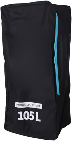 Naroote Paddle Board-väska med Förbättrat Ventilationssystem Oxford-tyg 105L Stor Kapacitet Stand Up Paddleboard-ryggsäck Svart för Resor