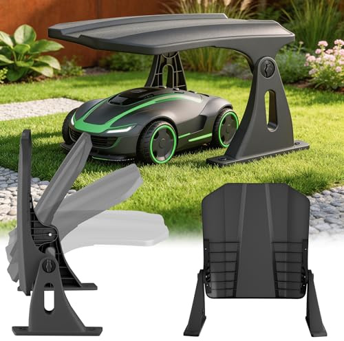 YRHome Garage per robot tosaerba con coperchio ribaltabile, resistente alle intemperie e ai raggi UV, facile manutenzione e pulizia, tettoia protettiva per robot da giardino