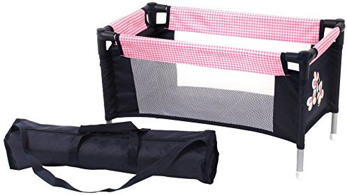 Bayer Chic 2000 652 46 Reisebett, Puppenbett für Puppen bis 50 cm, pink Navy