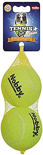 Nobby tennisboll med squeaker, L: 8,5 cm, 1 nät (1 x 2 stycken)