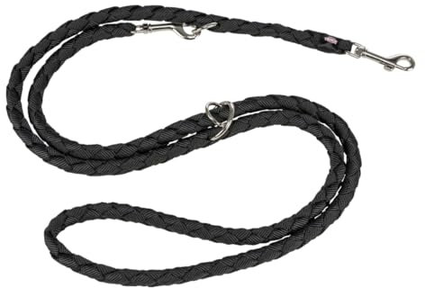 TRIXIE Hundeleine Cavo V-Leine S–M, 2,00 m ø 12 mm in schwarz - verstellbare Leine für Outdooraktivitäten - für kleine bis mittelgroße Hunde - 143501