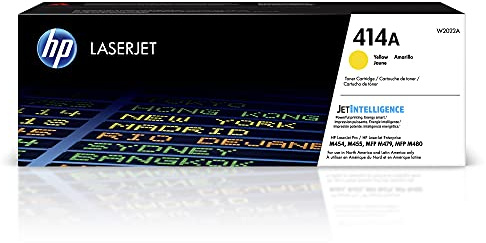 HP 414A Yellow Toner Cartridge | Works with Color LaserJet Enterprise M455dn, MFP M480f, Pro M454, MFP M479 Series | W2022A