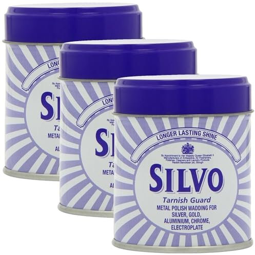 Silvo Silver Polish Wadding – Long-Lasting Jewelry and Metal Shine (3 x 75g)