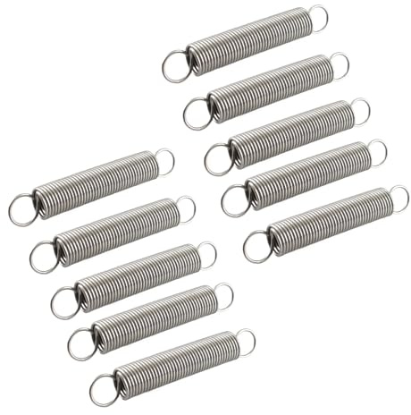 qinggw 10pcs Zugfeder 0,3 mm Dicke Edelstahl Zugfedern mit Haken 10-30mm Zugfedern (Größe : 0.3x3x15mm)