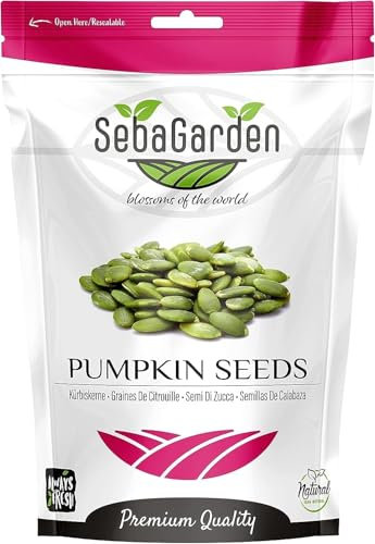 Seba Garden Pumpkin Seeds 1000g Conventional Pumpkin seeds Grade A Raw Source of Protein, High Fiber Content, Source of Iron, Non GMO 1kg