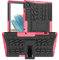 Dlahaby Cover per Samsung Galaxy Tab A8 10.5'' (SM-X200/X205/X207),Protettiva Case Cover in TPU + PC con Funzione di Supporto Custodia per Samsung Galaxy Tab A8 10,5 Pollici 2021 Tablet,Hot Pink