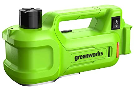 Greenworks Batería Jack 24v 3T Altura de Elevación Hidráulica Eléctrica: 6 - 1 / 8 - 17 - 1 / 2 (155 - 445 mm) Bloqueo Automático Universal SIN Batería y Cargador G24JACK