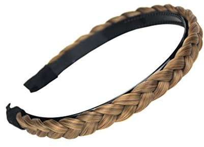 Gledola geflochtenes Stirnband mit Zähnen Zöpfe Haarband mit Zähnen Synthetisches Haar Band geflochtenes Haarband (Dirty Blonde)