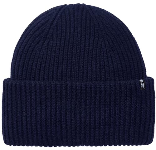 Enter the Complex® Oversize Beanie Mütze, Damen und Herren, Made in Italy, 100% feinste Merinowolle, Gerippt