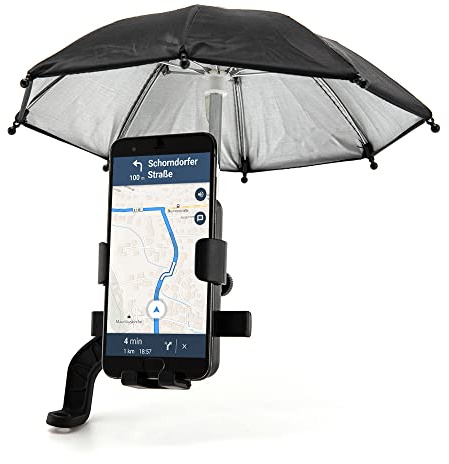 APEBAZY Motorcycle Phone Holder with Umbrella Sunshade rain and Water Seepage Prevention Multi-function Bicycle Cell phone holder