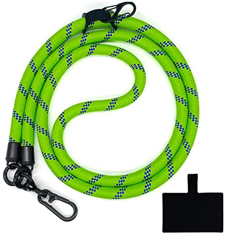 HIRANE Thick Rope Cell Phone Lanyard Spacer, Anti Theft Phone Strap, Adjustable Crossbody Phone Strap, Universal Crossbody Patch Phone Lanyards, for All Smartphone (22)