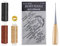XPEX 12 PCS Juego de herramientas para coser cuero Kit de herramientas de cuero con hilo encerado para coser cuero DIY