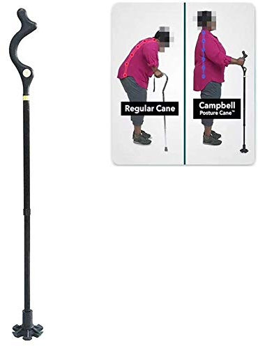 Tragbarer Gehstock für Damen und Herren, faltbar, leicht, höhenverstellbar, selbsttragend, 360 ° Traktionskrücken, ältere Damen, Wander-/Trekking-/Twalking-Stock Present