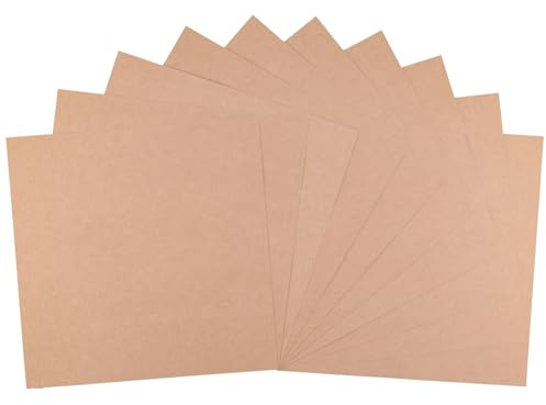 Vaessen Creative Florence Selbstklebend Cardstock - Quadratisch Bastelpapier - 30,5 x 30,5 cm - Braun - 10 Stück - Bedruckbares Papier - zum Basteln und Hobbyprojekte