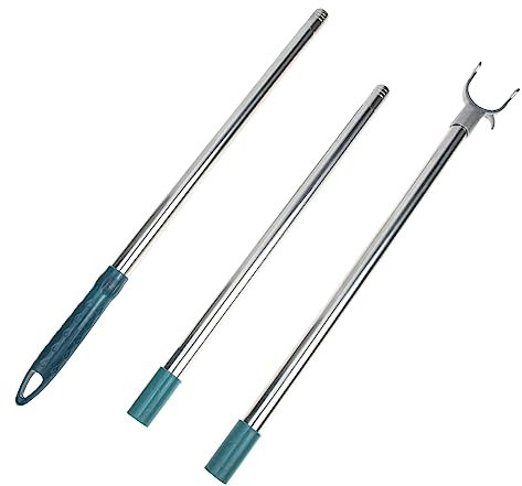 DECHOUS Wardrobe Hook Pole Und Aluminium Erweiterbare Und Kleidungshalter Für Balkon Und Zuhause Für Trocknen Von Wäsche Dreiteilig Grün
