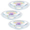 Ideen mit Herz Cuencos de cristal ovalados con relieve de flores | Decoración | Cuenco decorativo con superficie iridiscente | 20,5 cm x 13,4 cm x 4,2 cm | 3 unidades