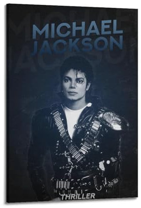 DATOZA Michael Jackson Thriller Album Poster Dekorative Malerei Leinwand Wandkunst Wohnzimmer Poster Schlafzimmer Malerei,Wandkunst Bilddruck Moderne Familienzimmer Dekor 24x36inch(60x90cm)