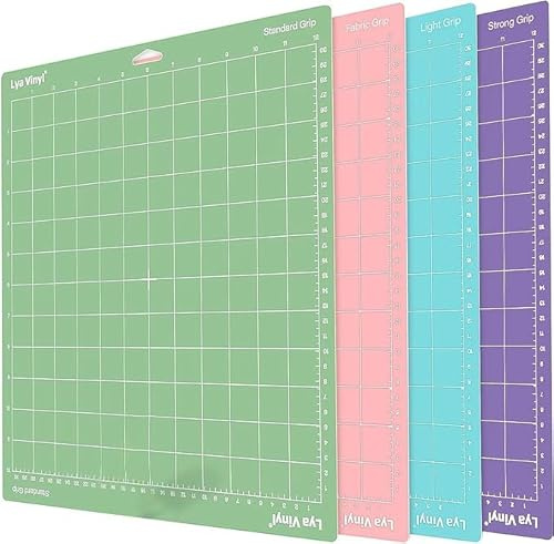AMJKEJI Tappetino da Taglio per Cricut, 4 Pezzi 12 x 12 pollici Tappetino da Taglio Cucito, Multicolore Cutting Mat, Plotter da Taglio Accessories, per Patchwork, Modellismo, Artigianato