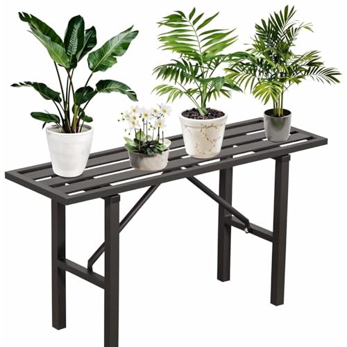 DHYGOTFUR Aluminium Pflanzenständer Blumenregal für Innen &Außen | Rostfreies Aluminium, für Garten & Balkon, platzsparend mehrstufig, robuste Konstruktion, leicht montierbar für Topfpflanzen