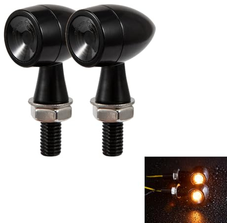 evomosa Motorrad Blinker Mini Blinkleuchten 12 V Universal Wasserdicht für Street Bike Cruiser Chopper Bobber Scooter (Styel A)