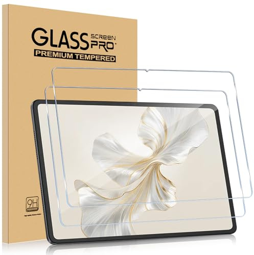 ELYCO Verre Trempé pour Lenovo Idea Tab Plus/HONOR Pad 9/Pad 10 12.1 Pouces, 2 Pièces Film de Protection Écran, 9H Dureté Anti Rayures, Sans Bulles Anti-Huile, HD Film Protection Décran
