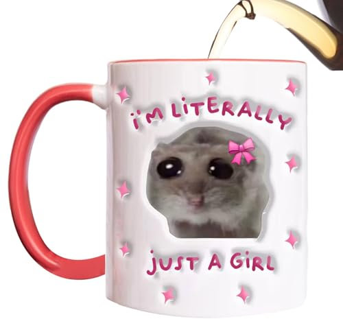 Taza de hámster triste - 350 ml de taza animal de cerámica divertida taza
