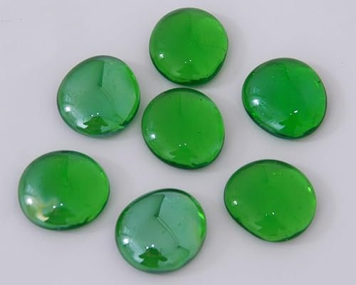 Bazare Masud 6 St. Glasnuggets ca. Größe 26-33 mm transparent Muggelsteine ca. 60g. Manche irisierend (grün)