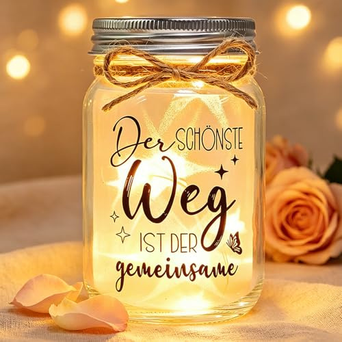 HuaMuDM LED Flaschenlicht Hochzeit,Flaschenlicht Hochzeit Geldgeschenk | Leuchtflasche für Brautpaar Frisch Verliebte,Hochzeitsgeschenke Geld Leuchtflasche,Personalisiert Hochzeitskasse Spardose