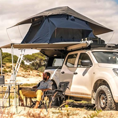 Prime Tech Autodachzelt Wasteland Pro L, Azur-blau/Oliv-grün