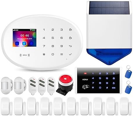 Système de sécurité Domestique Système d'alarme 4G GSM, Alarme de sécurité Domestique, Tuya, Anti-cambriolage Intelligent, étiquette RFID, capteur de Mouvement PIR(KIT 1)