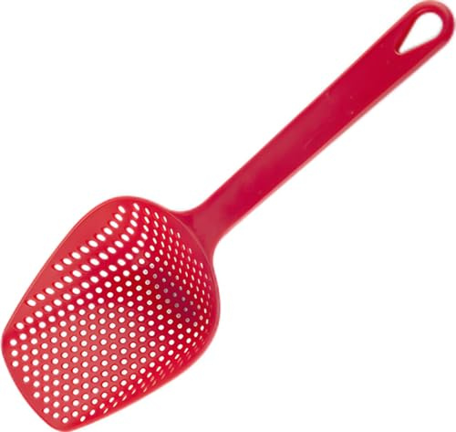 Passoire Écumoire en Silicone Alimentaire 4,8 Pouces - Louche à Pâtes Professionnelle - Filtre Asiatique pour Cuisine et Friture