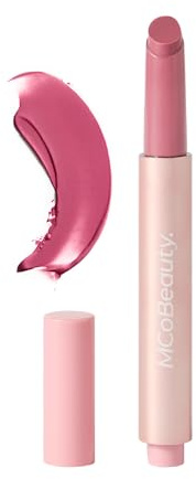 MCoBeauty - Lip Plump 4-in-1 Hydrating Lacquer - Multi-Benefit Lip Colour with Shea Butter, Hyaluronic Acid and Click-Pen Format - Emily, Nude Pink Shade - 2.5ml