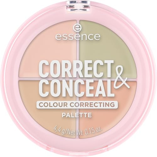 essence CORRECT & CONCEAL colour correcting palette, definizione, correttivo del colore, risultato istantaneo, naturale (4.4g)