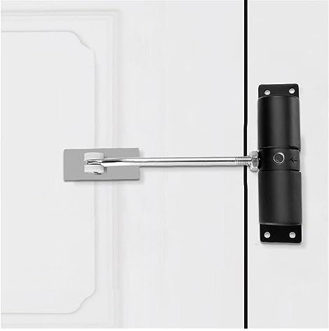 Automatic Electric Sliding Gate Opener with Safety Spring Door Closer, Aluminum Alloy Lock for Smooth Soft Closing, Ideal for Garden Fences and Screen Doors (Bianco)