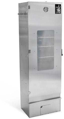 Eversmoke Räucherofen Excellent II Large Edelstahl | Räucher Starter Set, mit Sichtscheibe, Thermometer & Zubehör, Räucherschrank für Fisch, Fleisch & Käse