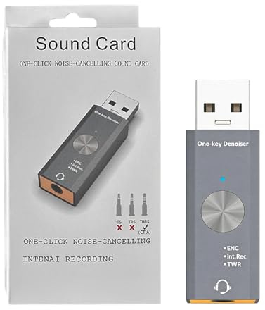 Tarjeta Sonido Externa para PC Adaptador USB A 3.5mm con Reducción Ruido